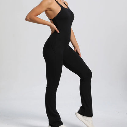 Women’s Backless Workout Jumpsuit