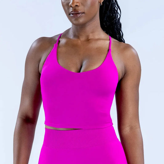 Strappy Back Cross Sports Bra