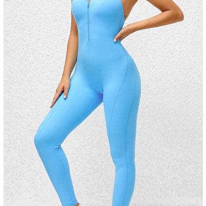Women’s Zipper Padded Yoga Romper