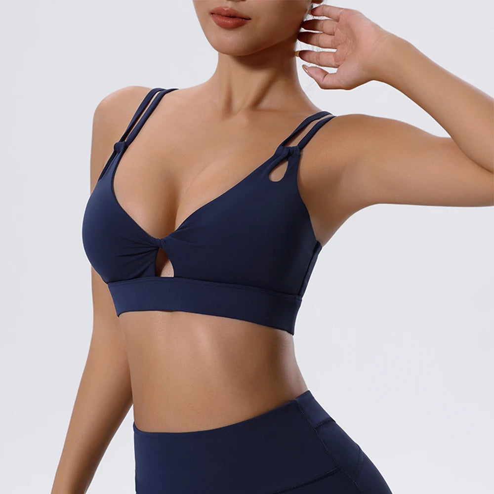 Cross Strap Padded Sports Bra