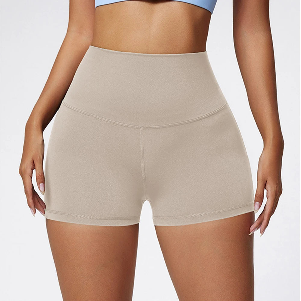 Cross back High Waist Yoga Shorts