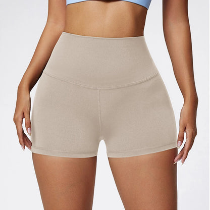 Cross back High Waist Yoga Shorts