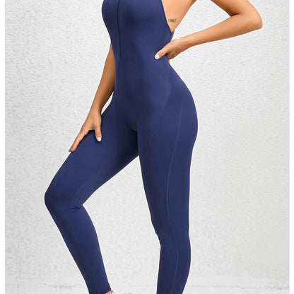 Women’s Zipper Padded Yoga Romper