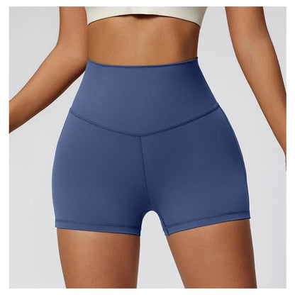 Cross back High Waist Yoga Shorts