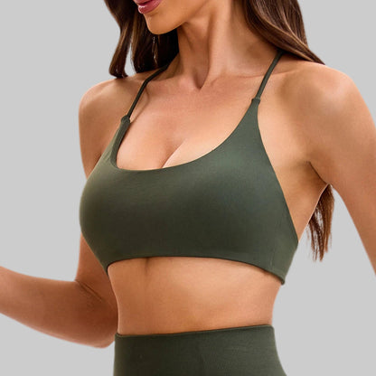 Twist Back High Support Sports Bra