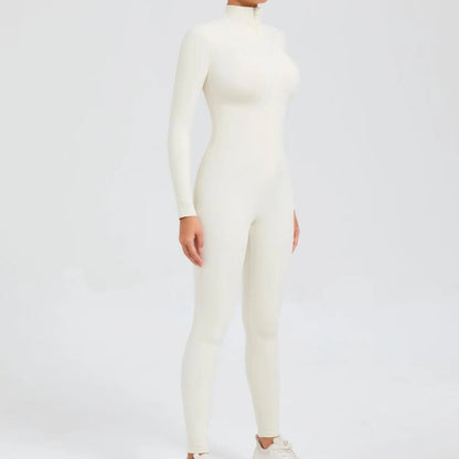 Long Zip Sports Jumpsuit