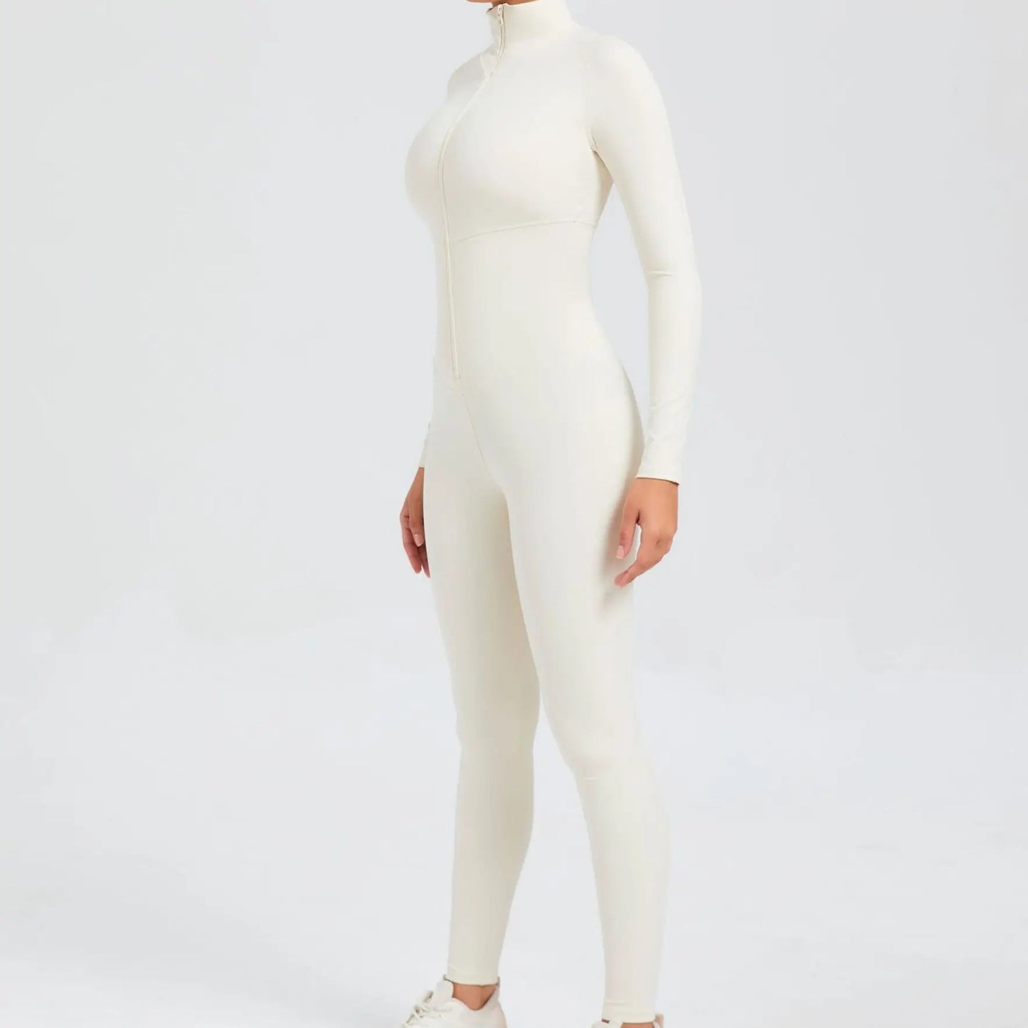 Long Zip Sports Jumpsuit