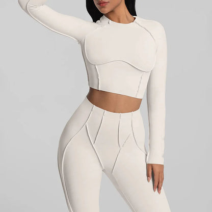 Chic Ruched Yoga Top with Breathable Quick-Dry Fabric