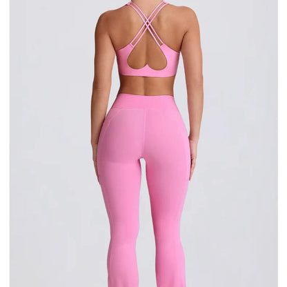 Seamless Leggings & Strappy Sports Bra Set