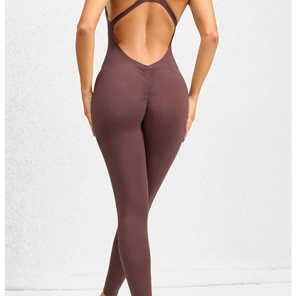 Women’s Zipper Padded Yoga Romper