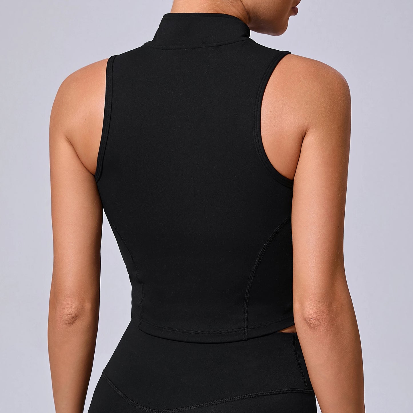 Non Pad Zipper Sports Top