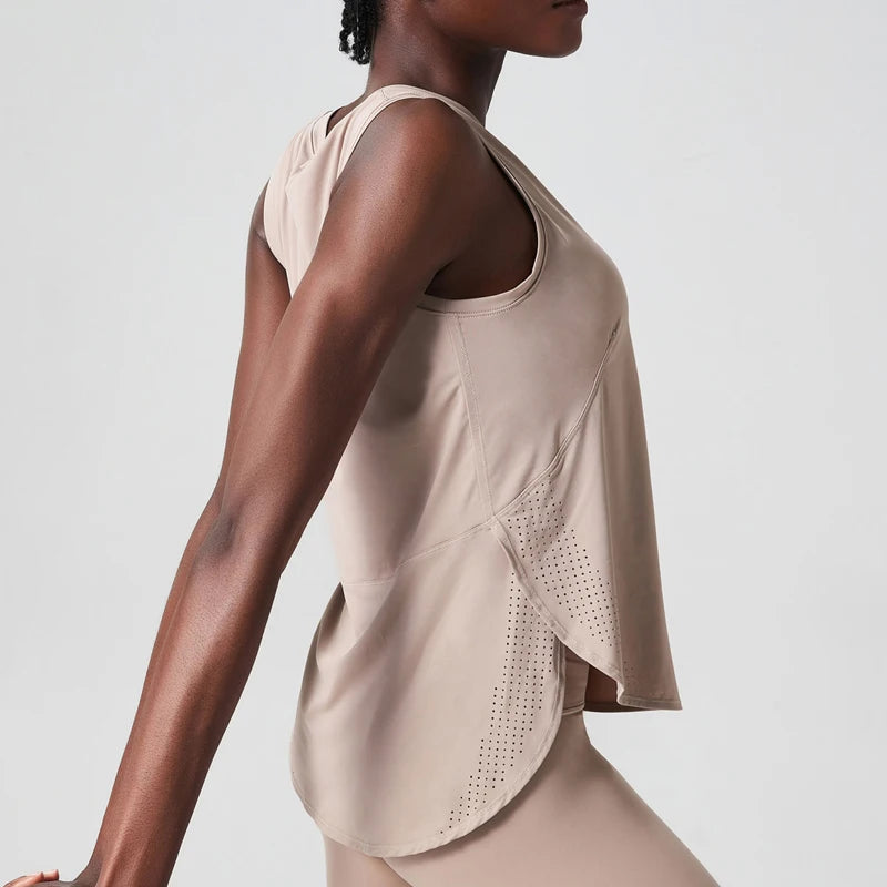 Sleeveless Quick-Dry Yoga Loose Tank top