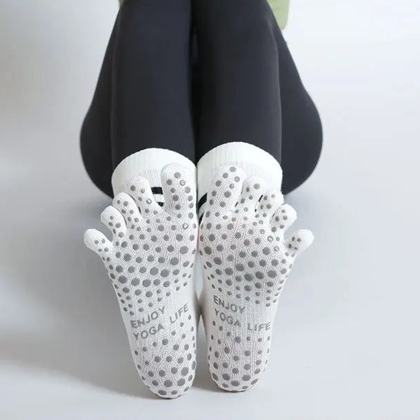 GripFit Five-Toe Yoga Socks