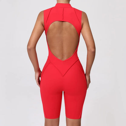Jumpsuit Hollow Zipper Yoga Suit