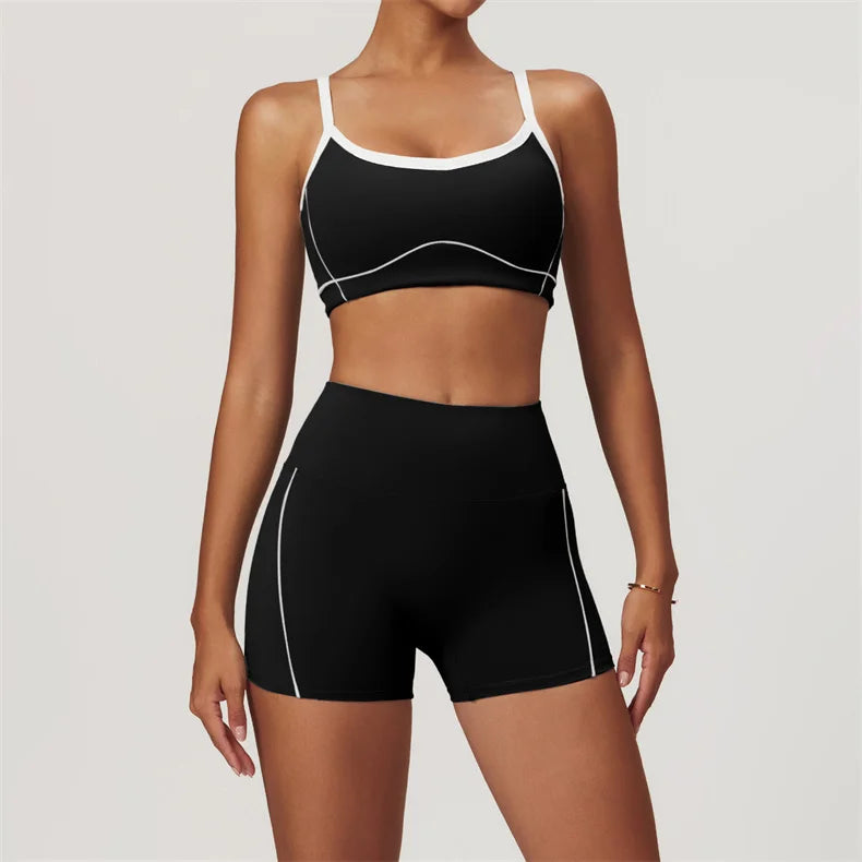Fitness Yoga Top & Shorts Set