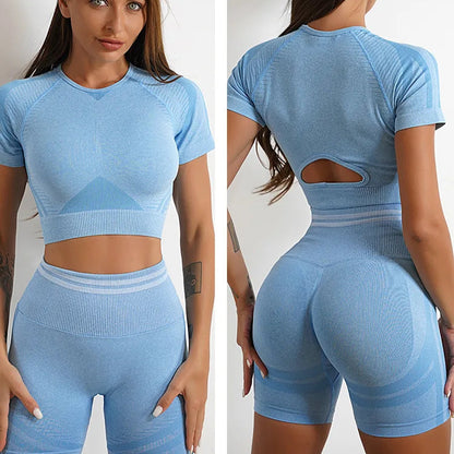 Crop Top & Hip-Lifting Shorts