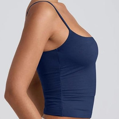 Square-Neck Cardio Tank With Built-In Bra