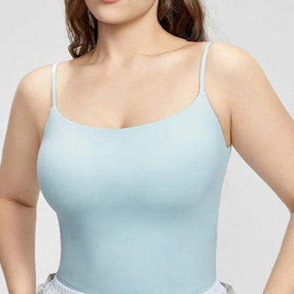 Square-Neck Cardio Tank With Built-In Bra