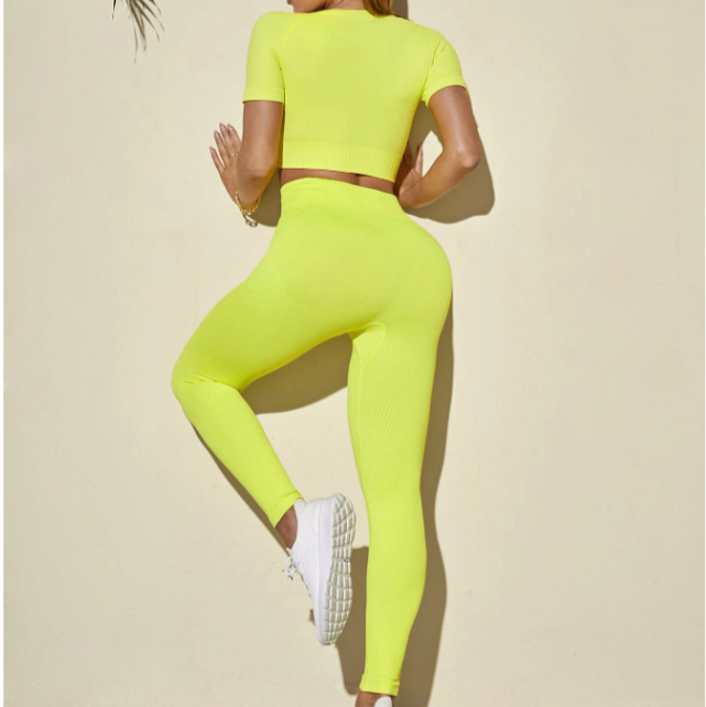 Bright Yellow Workout Set for Women