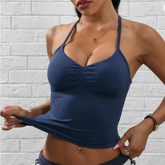 Longline Strappy Gym Top
