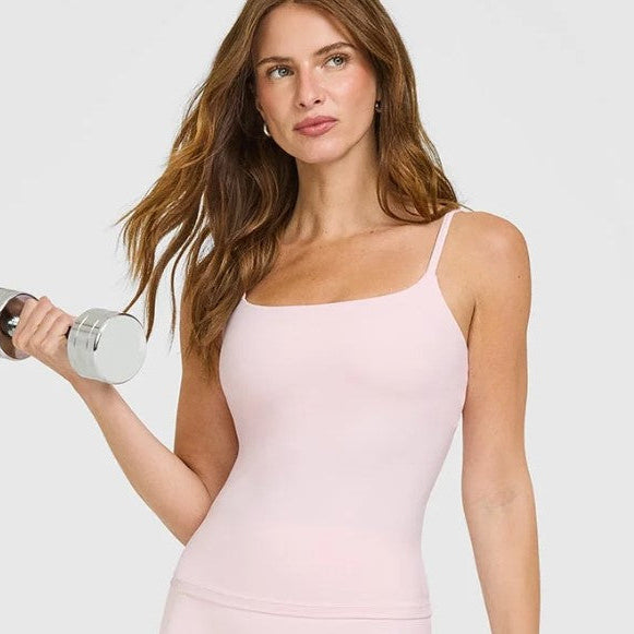Square-Neck Cardio Tank With Built-In Bra