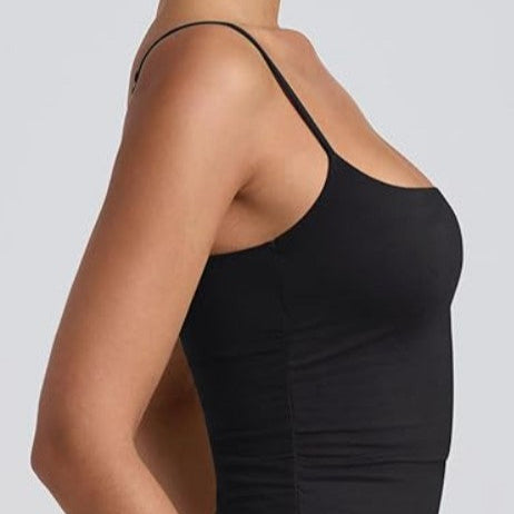Square-Neck Cardio Tank With Built-In Bra