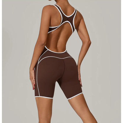 Sleeveless & Backless Gym Fitness Romper