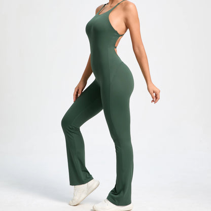 Women’s Backless Workout Jumpsuit