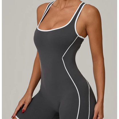 Sleeveless & Backless Gym Fitness Romper