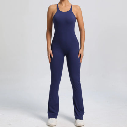 Women’s Backless Workout Jumpsuit