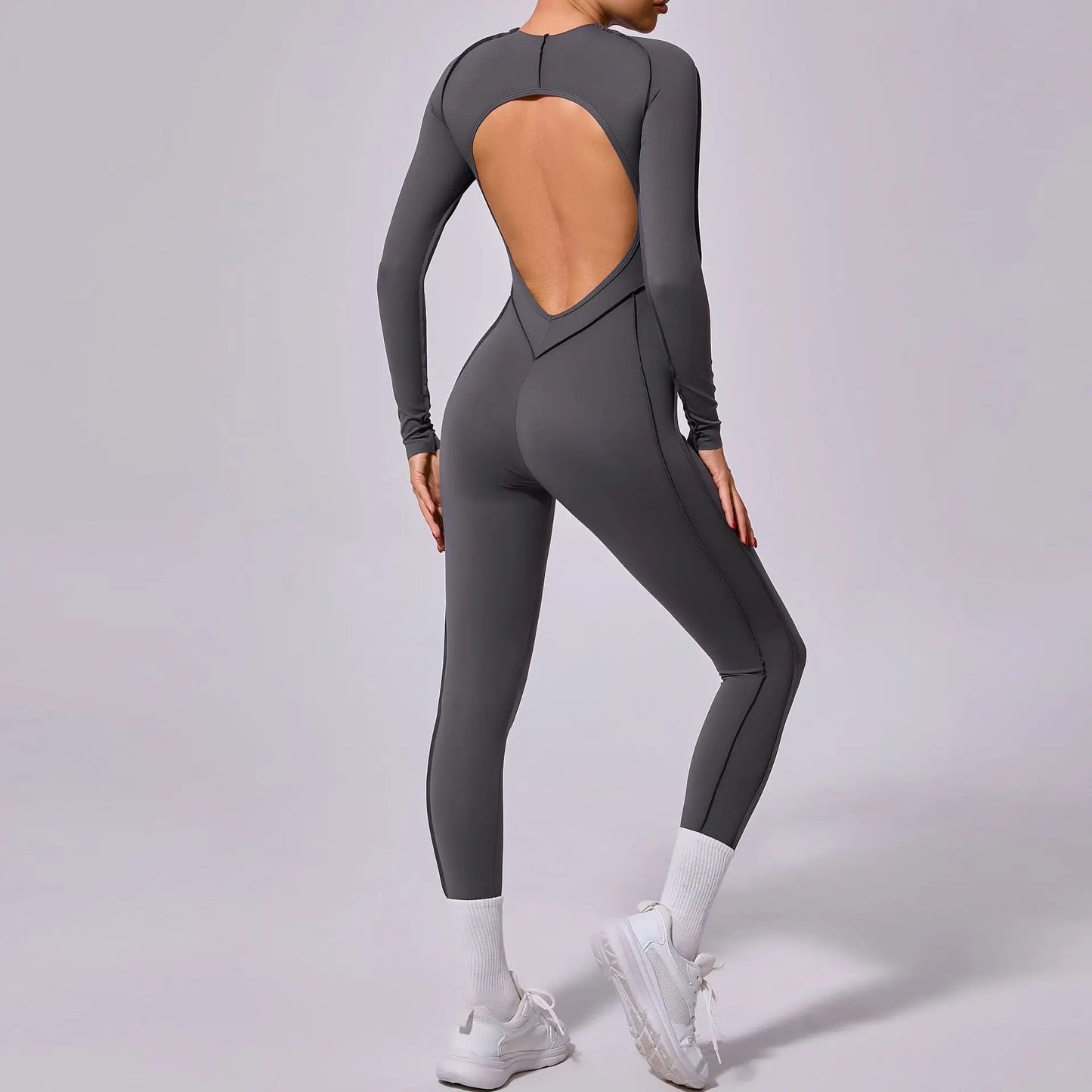 LunaFit Backless Yoga Jumpsuit