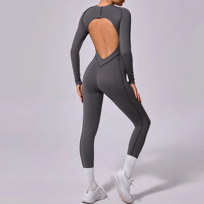 LunaFit Backless Yoga Jumpsuit