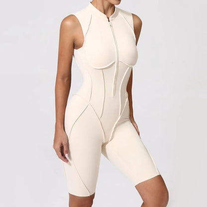 Jumpsuit Hollow Zipper Yoga Suit