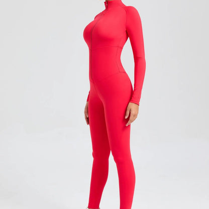 Long Zip Sports Jumpsuit