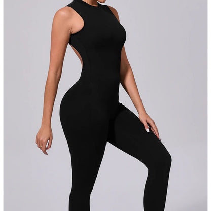 Sexy Backless Sleeveless Yoga Jumpsuit