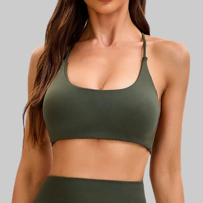 Twist Back High Support Sports Bra