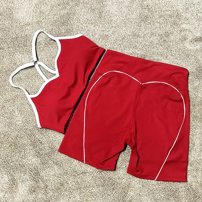 Bold & Sleek Contrast Activewear Ensemble