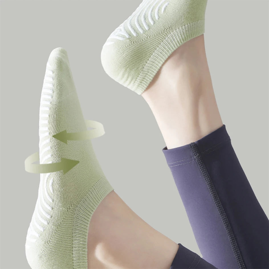 ZenStep Cotton Anti-Slip Yoga Socks (3 Pairs)
