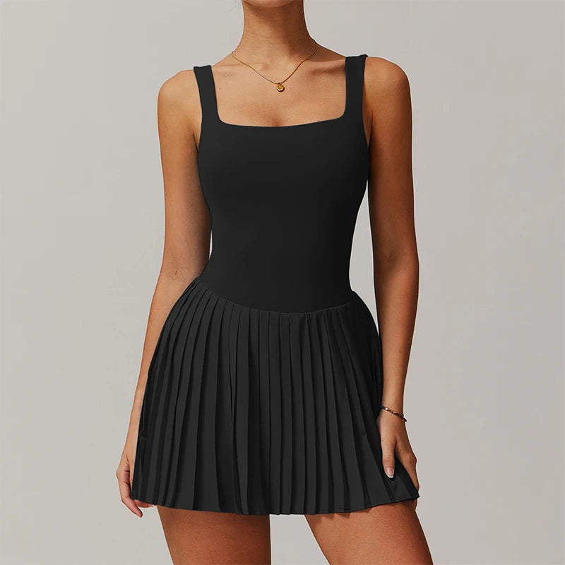 Two-Piece Pleated Tennis Dress