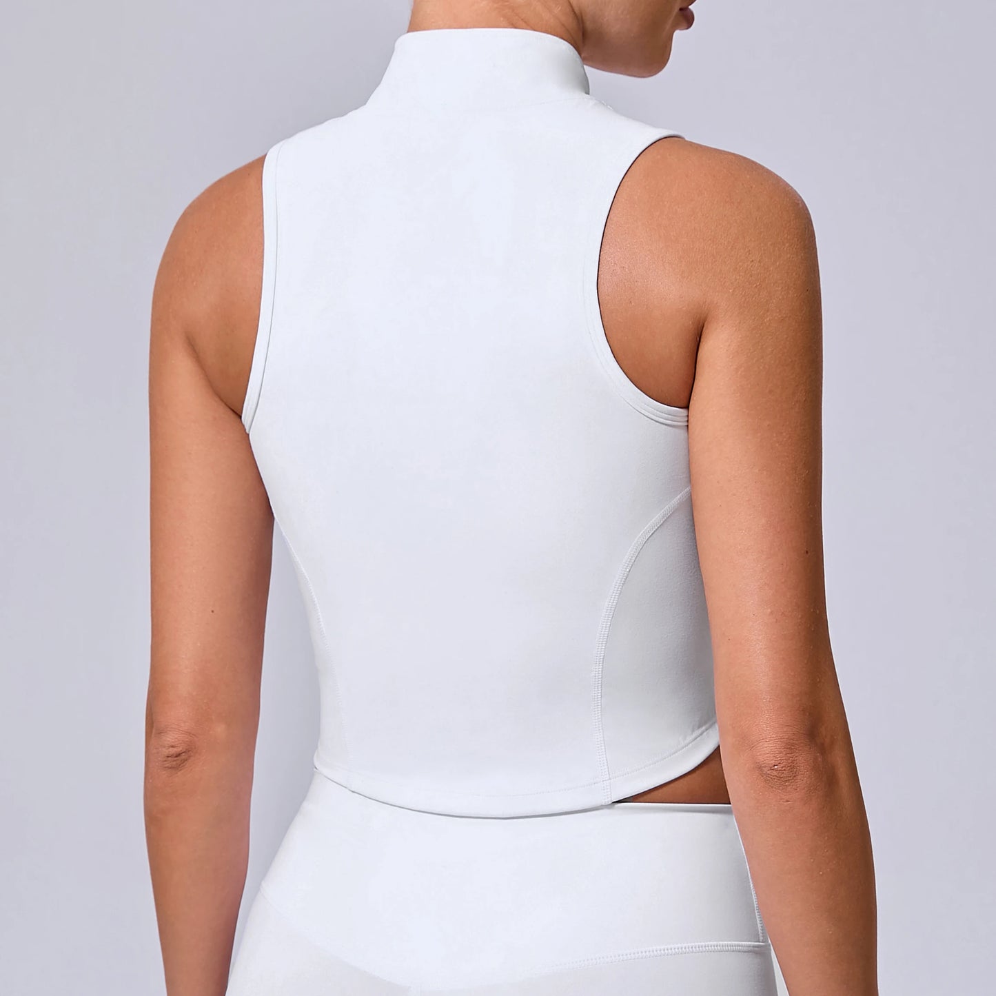 Non Pad Zipper Sports Top