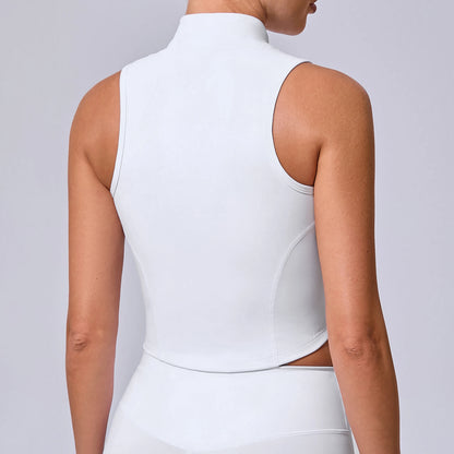 Non Pad Zipper Sports Top