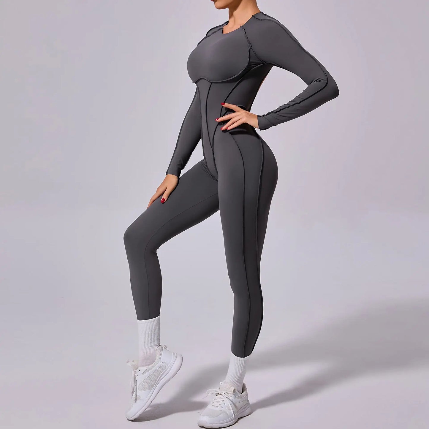 LunaFit Backless Yoga Jumpsuit