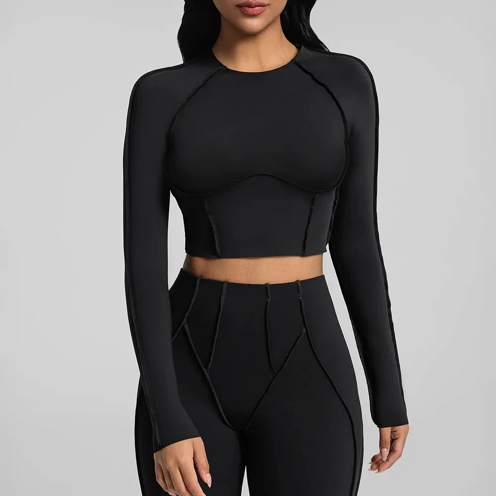 Chic Ruched Yoga Top with Breathable Quick-Dry Fabric