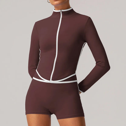 3 Piece Yoga Training Shorts and Coat