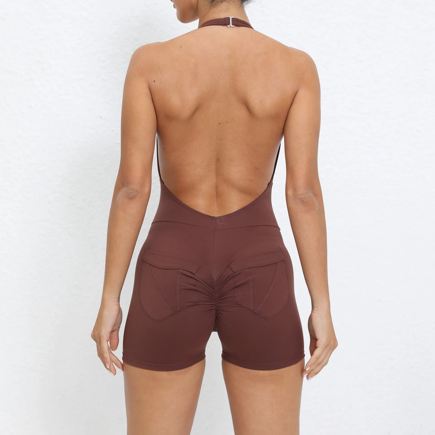 Gym Sport Jumpsuit with Pocket