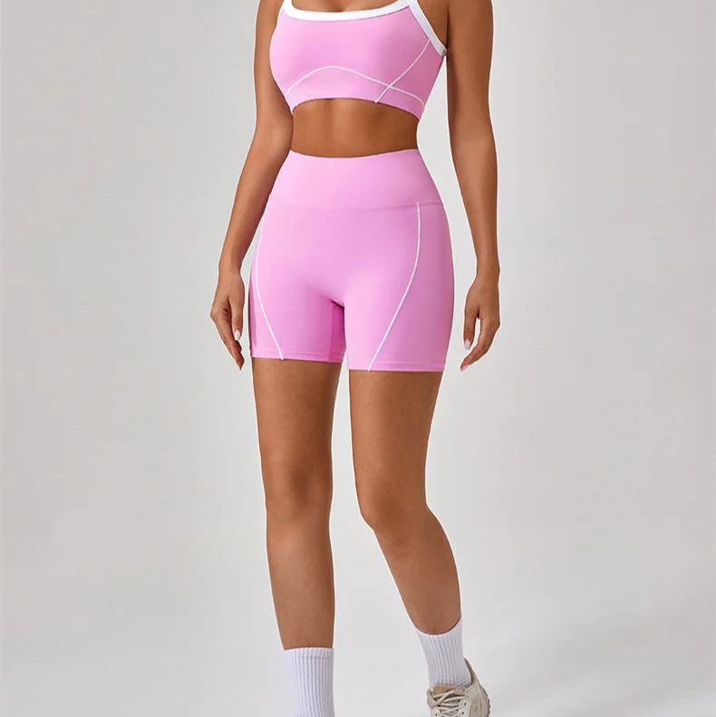 Fitness Yoga Top & Shorts Set