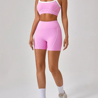 Fitness Yoga Top & Shorts Set
