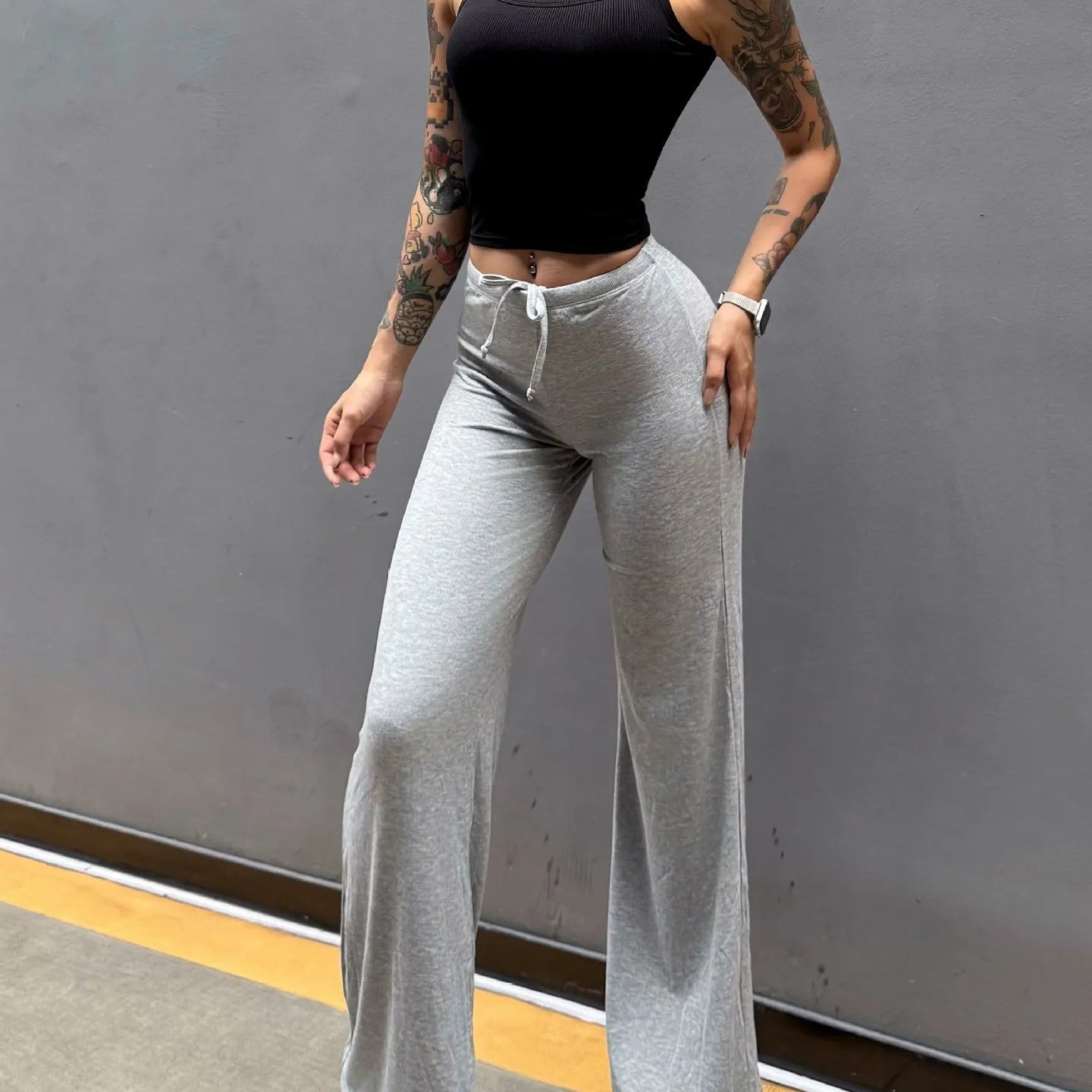 High-waisted booty-enhancing yoga pants