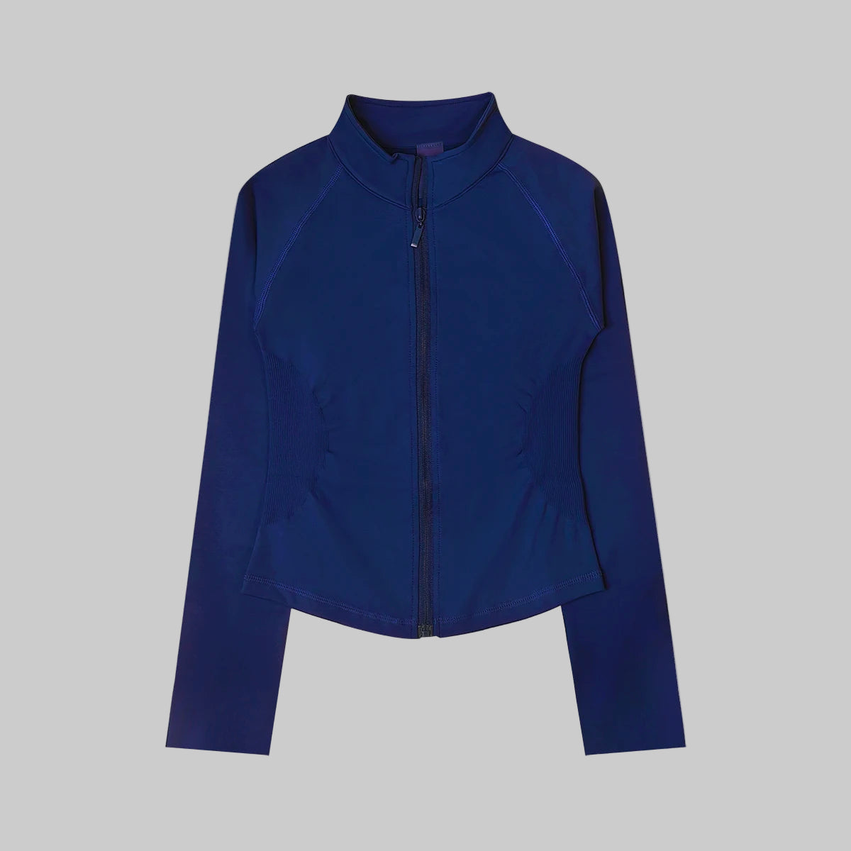 Seamless Zip-Up Gym Jacket – Long Sleeve