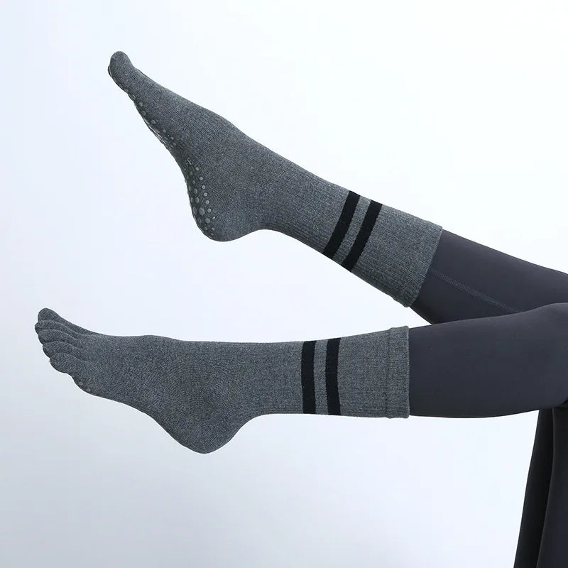 GripFit Five-Toe Yoga Socks